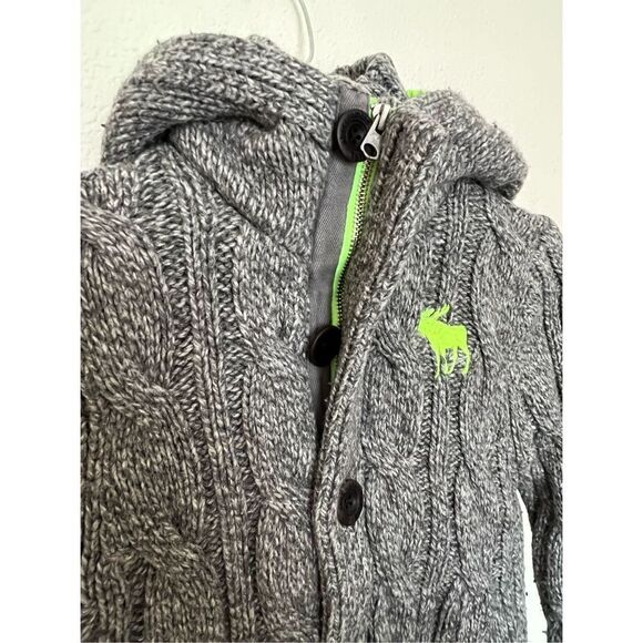 Abercrombie Boy Knitted jacket Gray /Green size Large - Picture 4 of 4